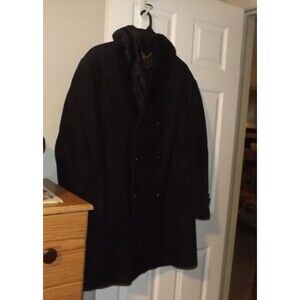 Vintage Sir Jac The Crest Of Outerwear Black Coat Size Medium 44"